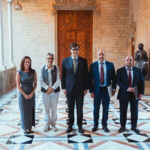 Reunión De La Fundación Contra La Hipertensión Pulmonar Con El President Salvador Illa